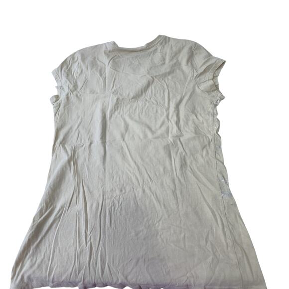 Calvin Klein Women Silver Short Sleeve T-Shirt lg embellished graphic streetwear - Picture 2 of 11